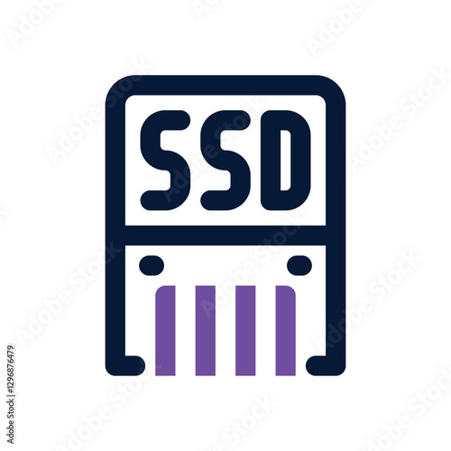 ssd dual tone icon. Sleek and modern vector icon for websites, mobile apps, marketing materials, and corporate design. Fully scalable and ready to use.