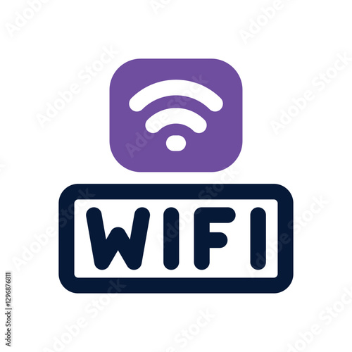 wifi dual tone icon. Sleek and modern vector icon for websites, mobile apps, marketing materials, and corporate design. Fully scalable and ready to use.