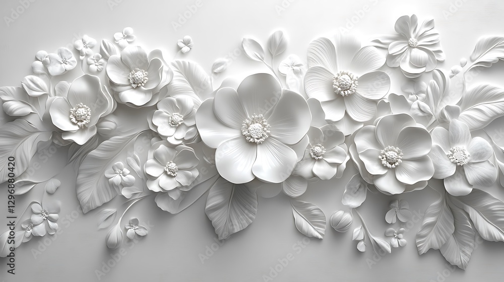 Elegant floral 3D relief texture high resolution hd wallpaper Elegant floral 3D relief texture high resolution hd wallpaper