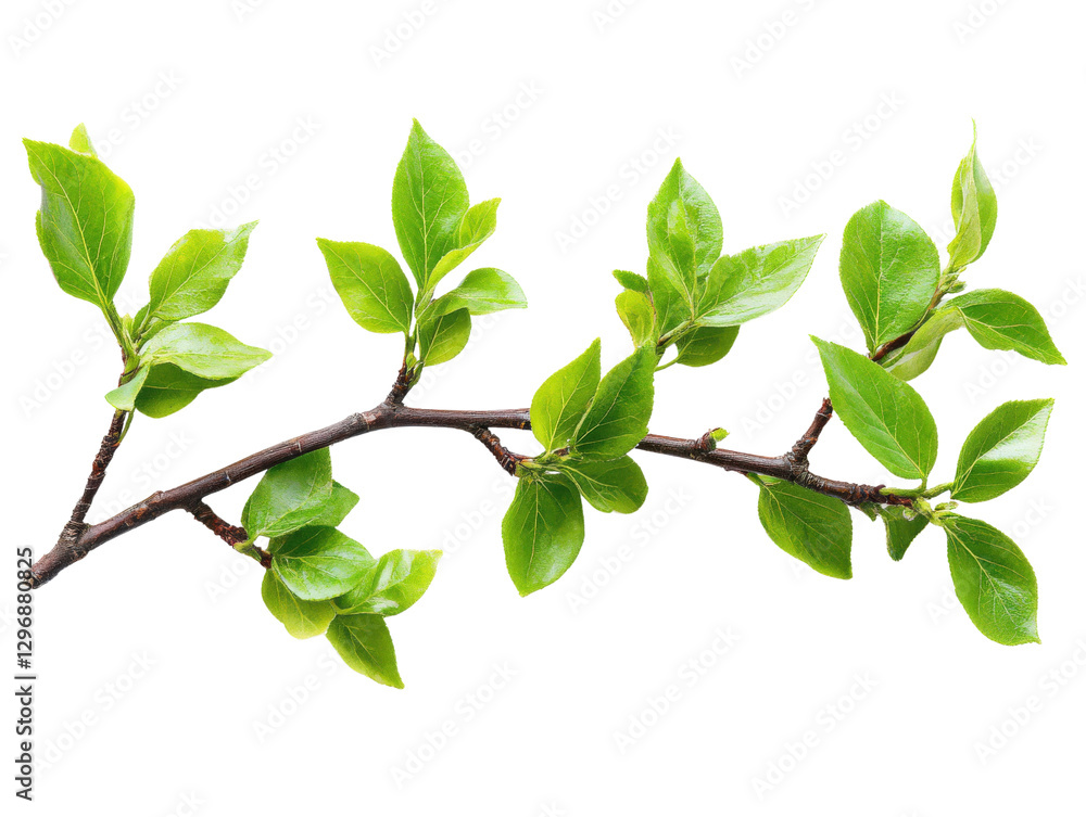 Vibrant green leaves on a branch, symbolizing growth and nature's beauty. Vibrant green leaves on a branch, symbolizing growth and nature's beauty.