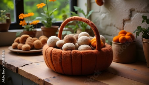 mushrooms in a basket