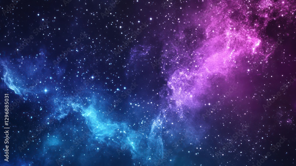 Naklejka premium A Beautiful Nebula With Many Bright Shining Stars