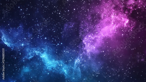 A Beautiful Nebula With Many Bright Shining Stars