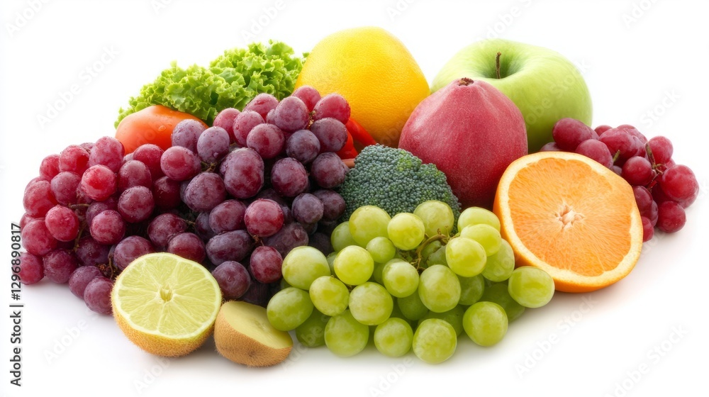 Fresh fruits and vegetables arranged beautifully, showcasing nature's vibrant bounty and healthy living.
Fresh fruits and vegetables arranged beautifully, showcasing nature's vibrant bounty and healthy living.