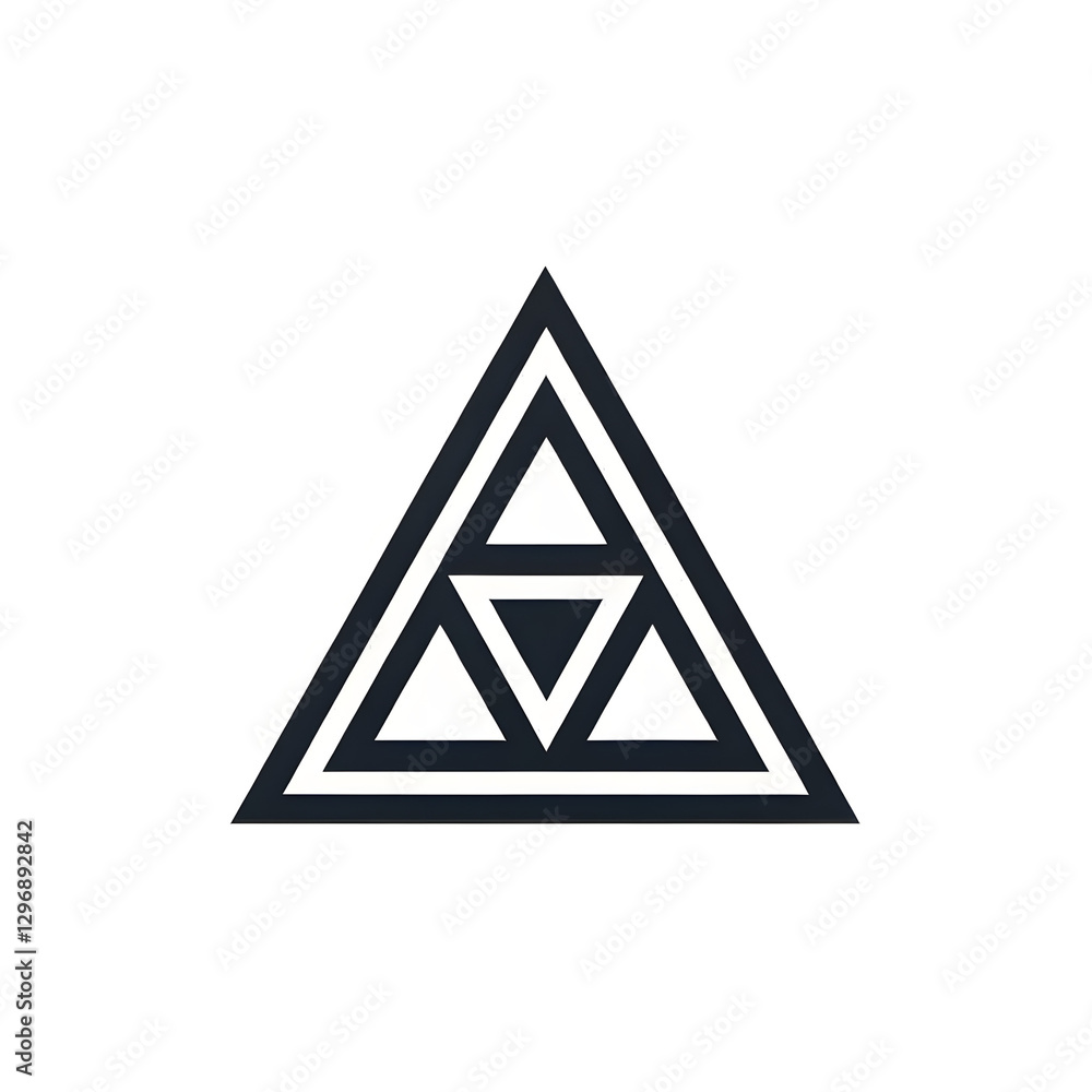 Creative logo design featuring layered triangles in a bold, modern aesthetic Creative logo design featuring layered triangles in a bold, modern aesthetic