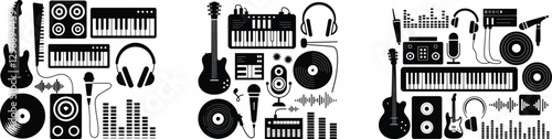 Music Production Icons, Digital Audio, Instruments, DJ Equipment & Sound Design