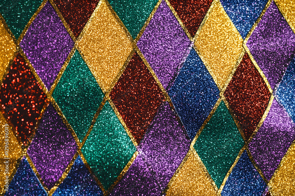 Glittering Harlequin Pattern. Mardi gras background Glittering Harlequin Pattern. Mardi gras background