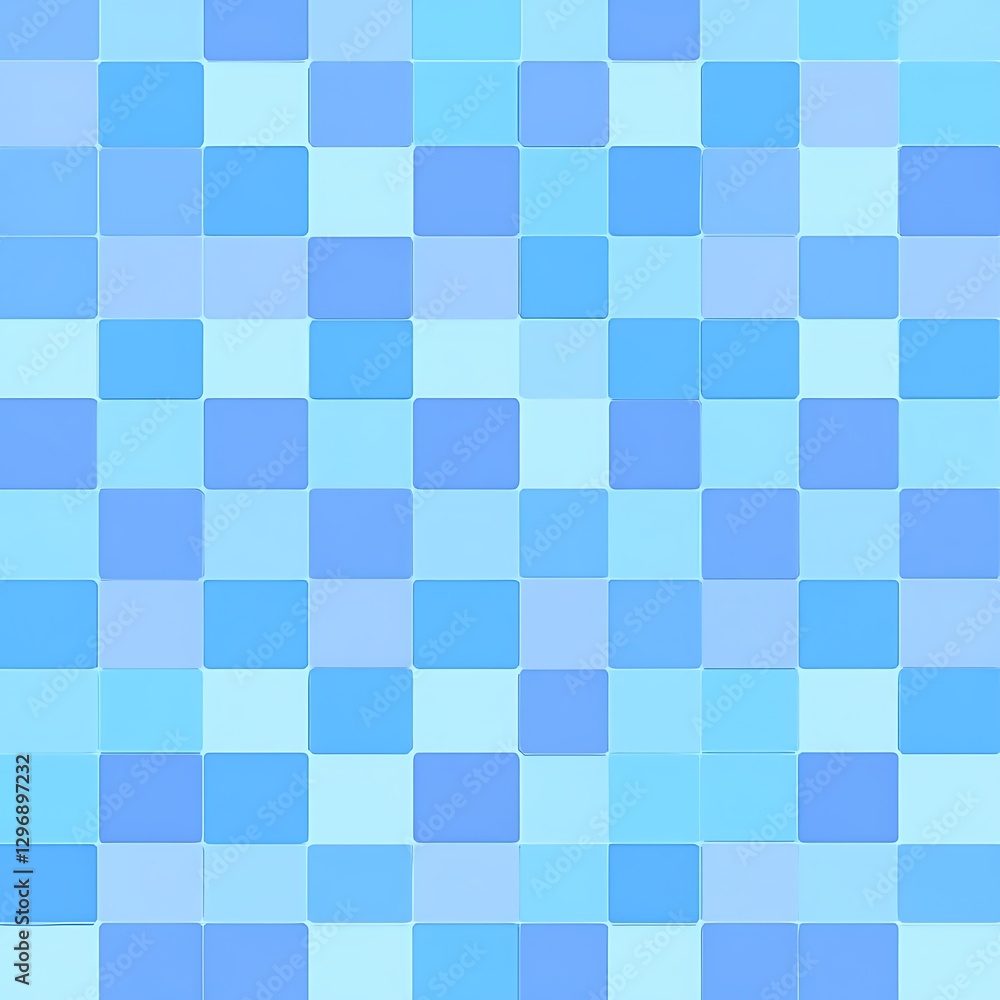A grid pattern design composed of multiple blue colored squares A grid pattern design composed of multiple blue colored squares