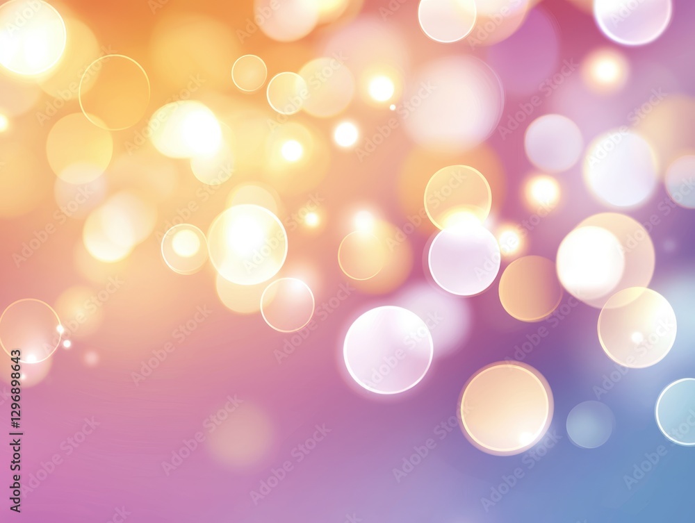 Fototapeta premium Ethereal soft-focus light bokeh floating in pastel hues, creating a dreamy minimalist abstract background
