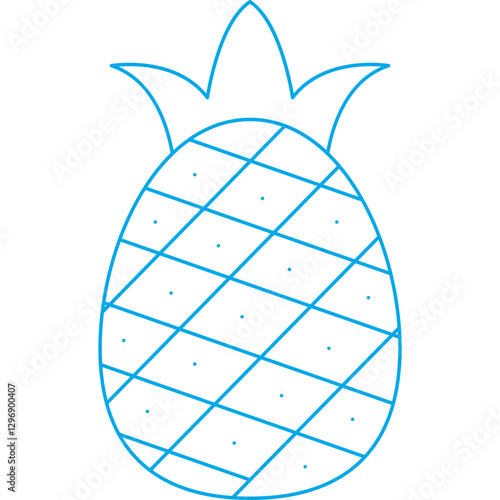 Pineapple single vector icon illustration