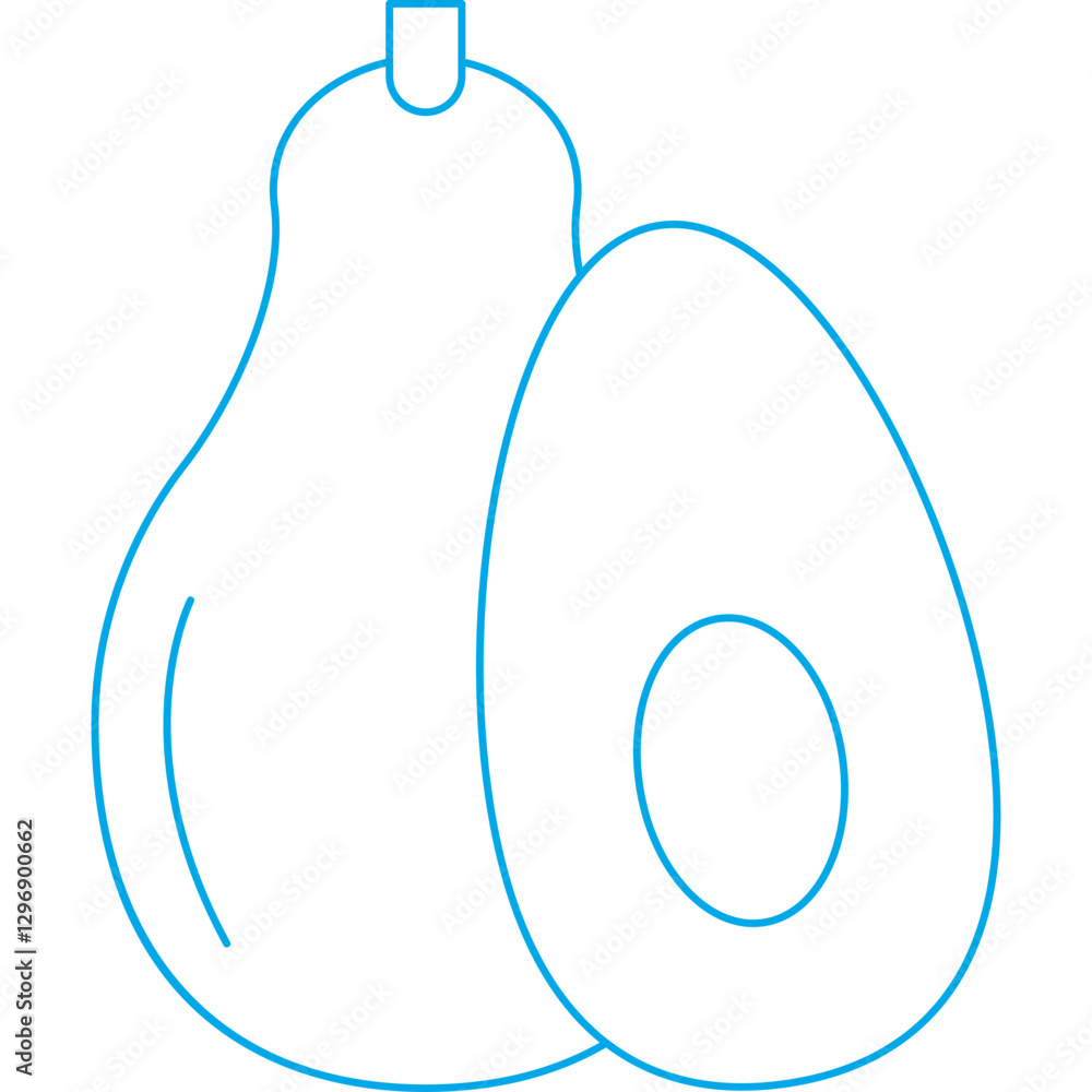 Avocado single vector icon illustration Avocado single vector icon illustration