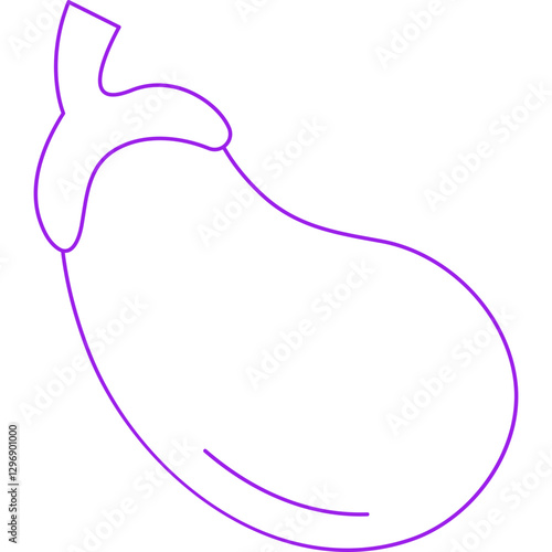 Eggplant single vector icon illustration