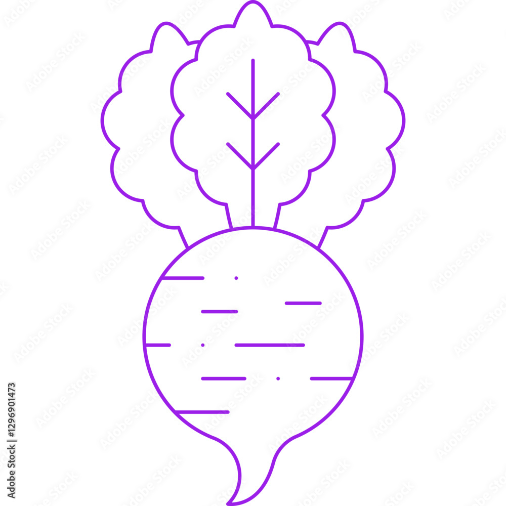 Radish single vector icon illustration Radish single vector icon illustration