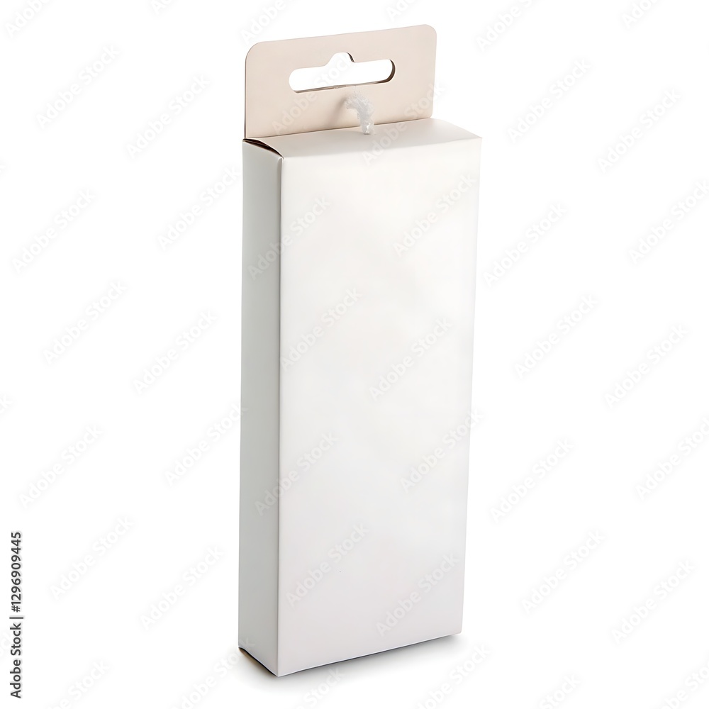 Plain White Rectangular Box with Hanging Tab Plain White Rectangular Box with Hanging Tab