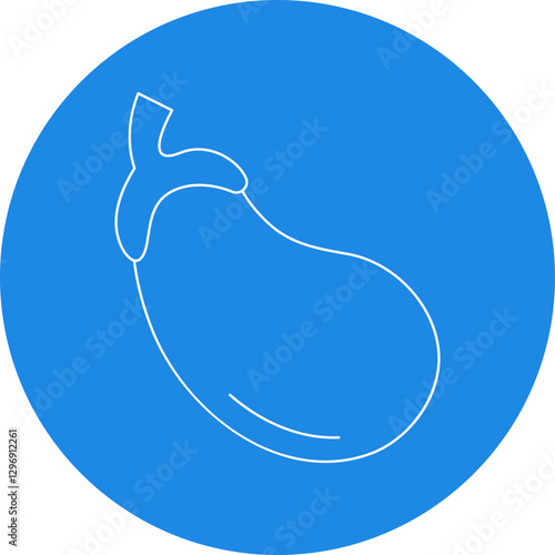 Eggplant single vector icon illustration