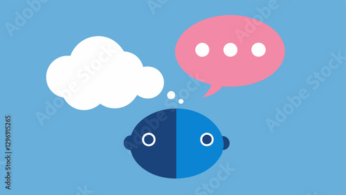 Thought Bubbles Two overlapping thought bubbles above a characters head