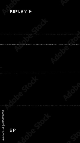 Vertical Replay Film overlay with apha channel background