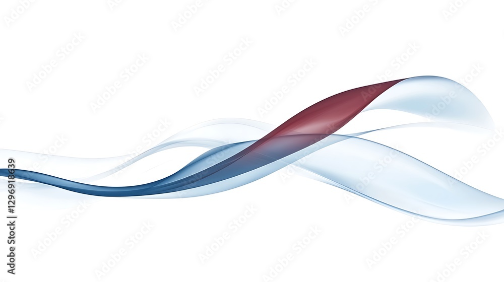 Abstract image features swirling blue and red smoke on white background Abstract image features swirling blue and red smoke on white background