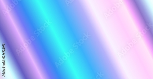 Vector holographic shiny textured gradient background. 3d realistic style design illustration of blue and purple metallic gradient with diagonal stripe