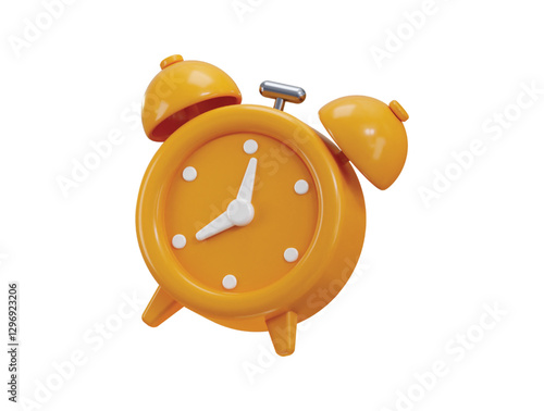 Alarm clock icon 3d render concept of hour timer clock, alert clock, reminder clock icon vector illustration