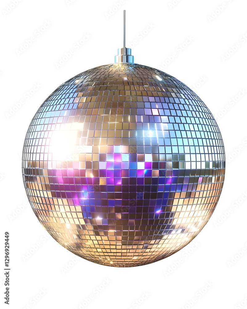 Fototapeta premium disco ball isolated on transparent background