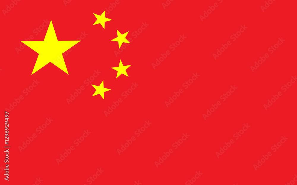 National flag of China with official colors and 2:3 aspect ratio, Vector illustration of China flag, China flag drawing with correct proportions, Accurate dimensions vector image National flag of China with official colors and 2:3 aspect ratio, Vector illustration of China flag, China flag drawing with correct proportions, Accurate dimensions vector image