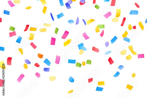 Festive party confetti isolated on transparent png