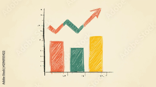 Visualizing Financial Growth and Profitability in the Corporate Landscape and Chart graph investment finance business currency datum economy stock growth diagram market Art & Illustration