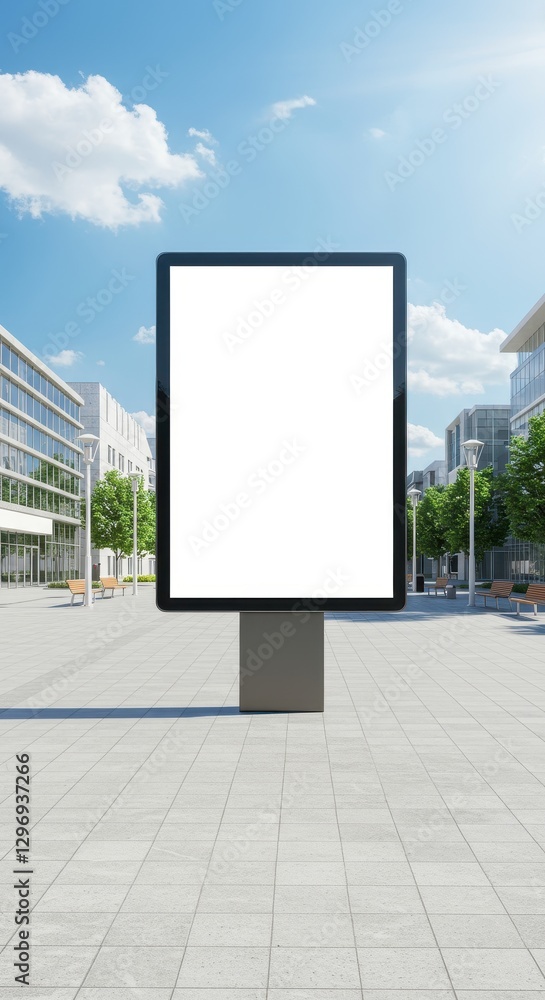 Blank Billboard Mockup in Modern City Setting: Advertise Your Brand Here! Blank Billboard Mockup in Modern City Setting: Advertise Your Brand Here!