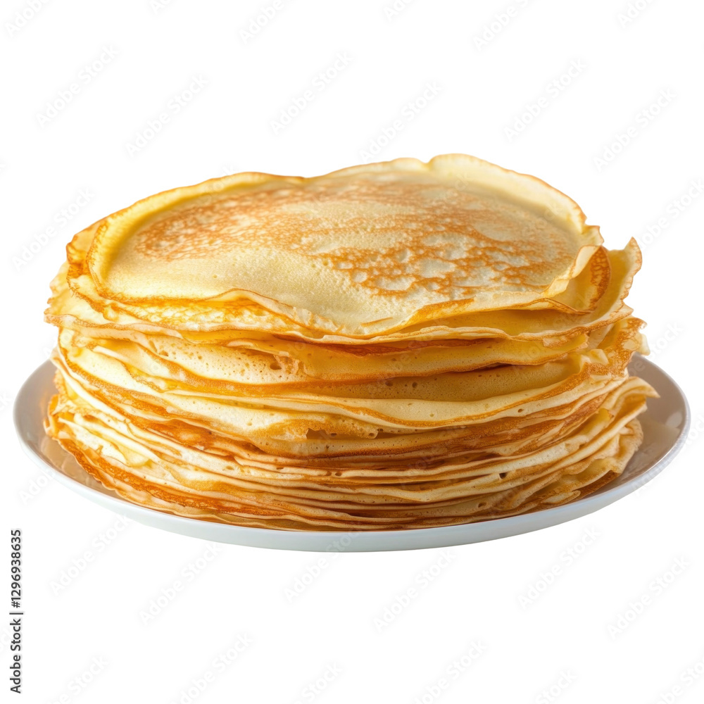 stack of pancakes isolated on transparent png