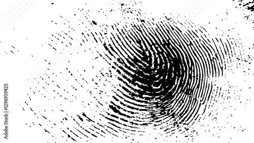 Wallpaper Mural Abstract fingerprint design with a grunge texture, Vector white and black fingerprint texture. Black fingerprint on white Transparent background.	 Torontodigital.ca