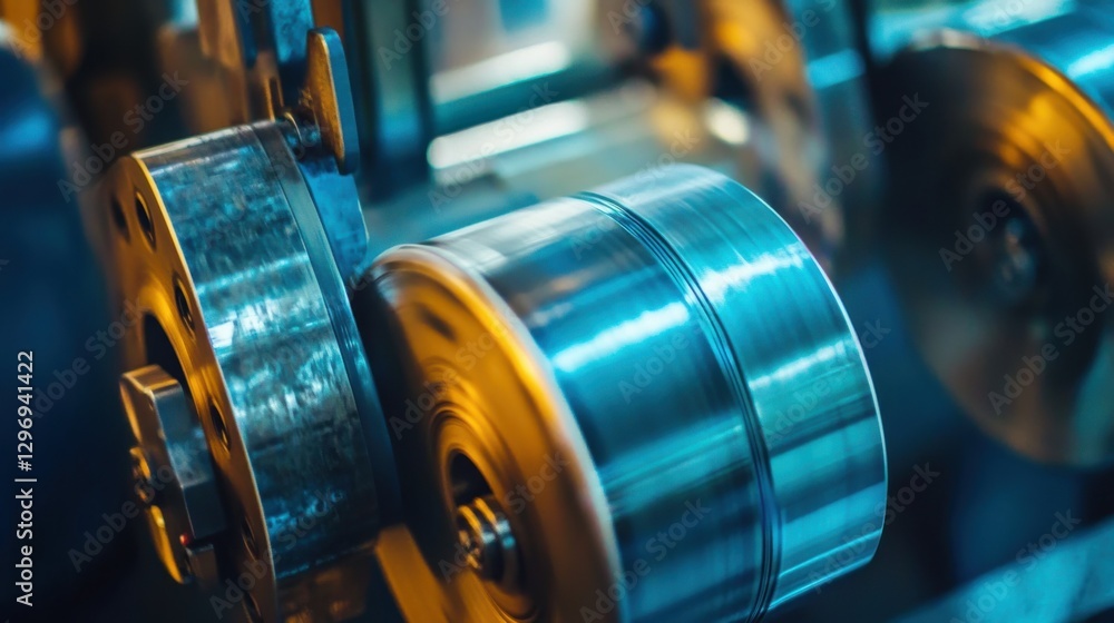 Obraz premium Press Machinery in Action with Realistic Textures