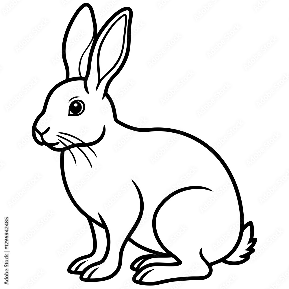 Elegant Rabbit Vector Illustration Elegant Rabbit Vector Illustration