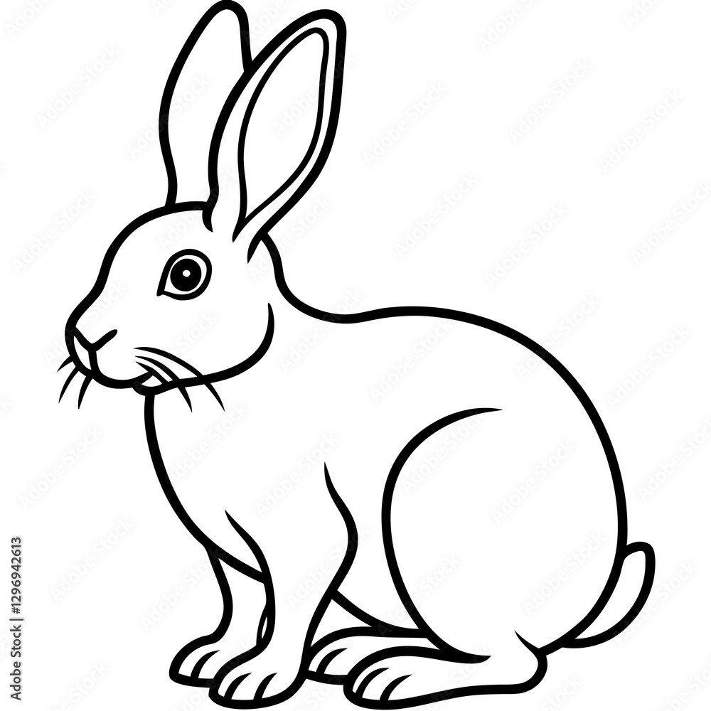 Elegant Rabbit Vector Illustration Elegant Rabbit Vector Illustration