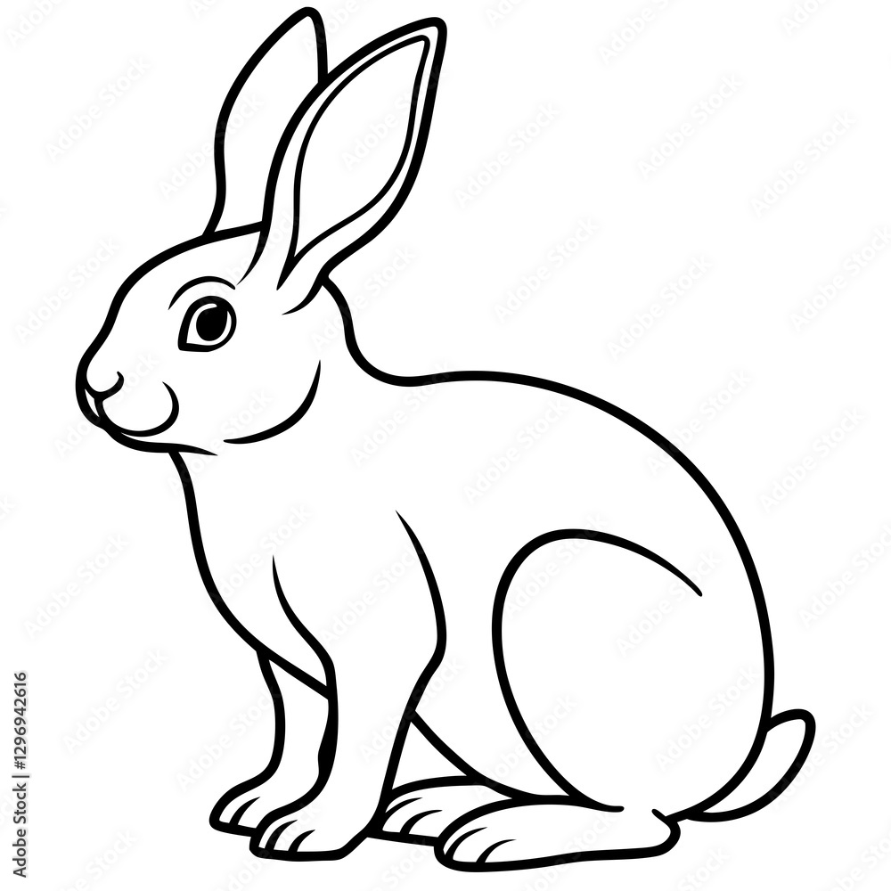 Elegant Rabbit Vector Illustration Elegant Rabbit Vector Illustration
