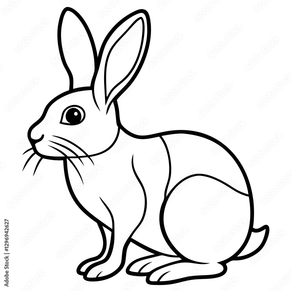 Obraz premium Elegant Rabbit Vector Illustration