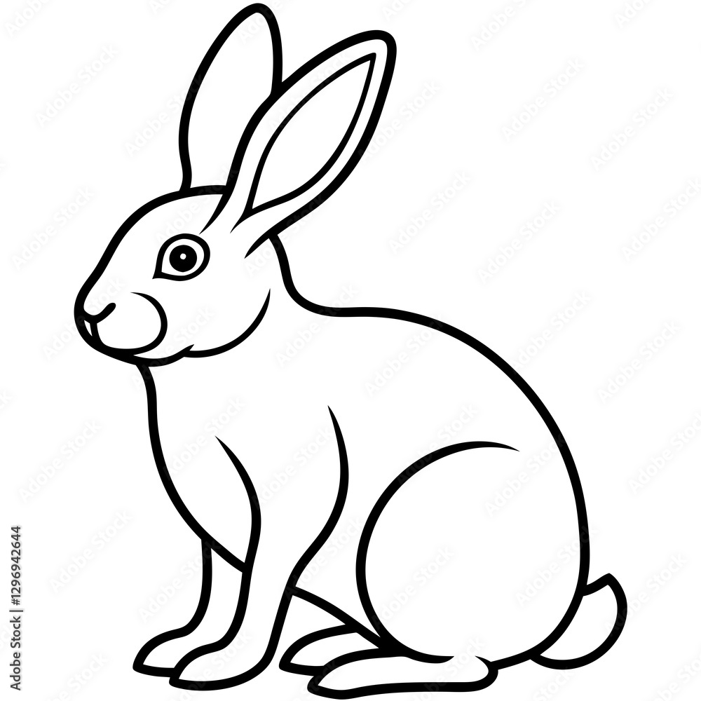 Obraz premium Elegant Rabbit Vector Illustration