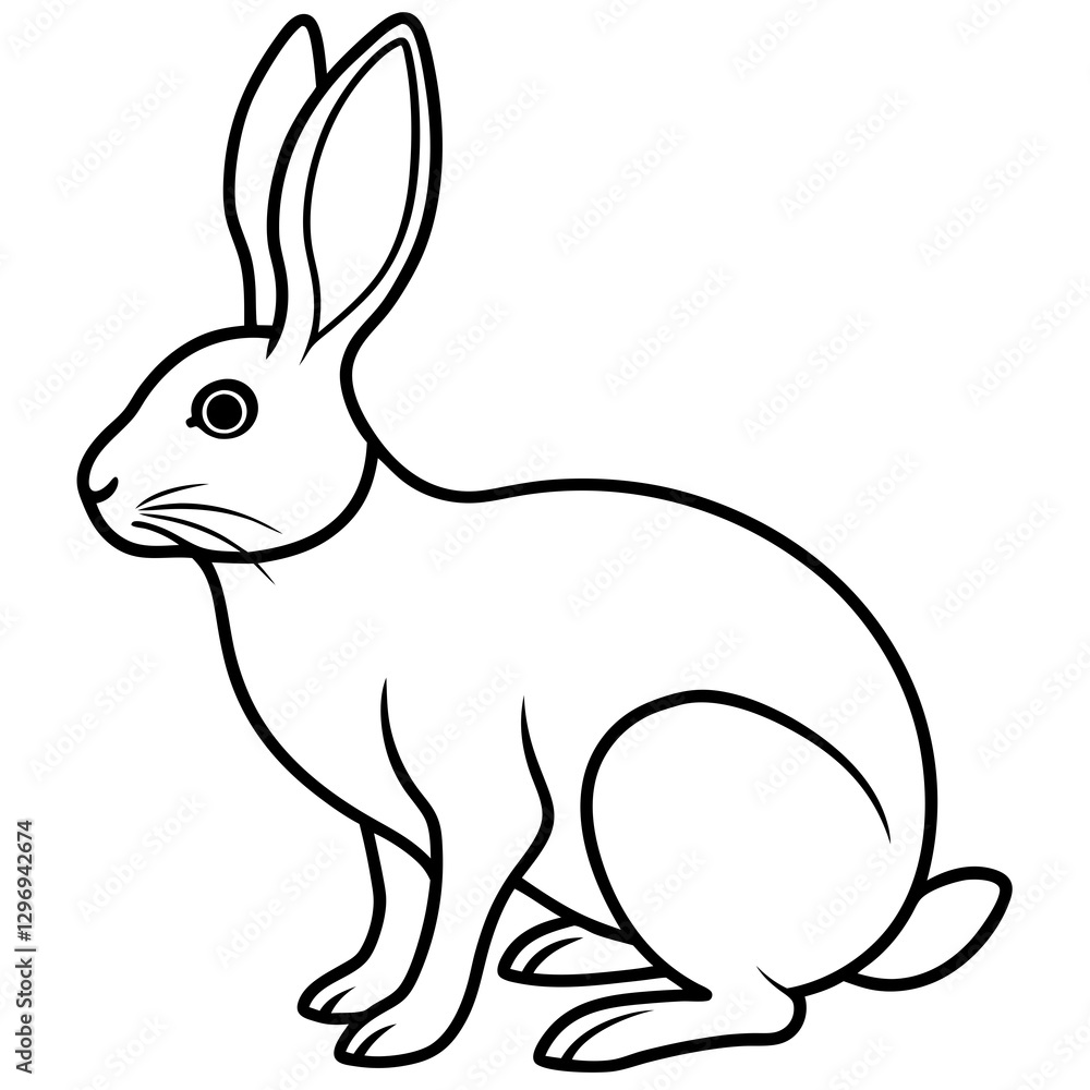 Elegant Rabbit Vector Illustration Elegant Rabbit Vector Illustration