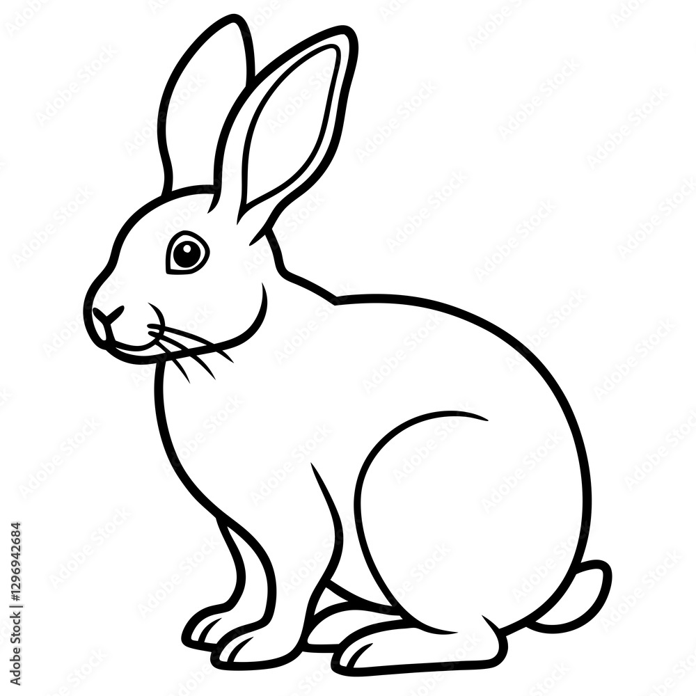 Elegant Rabbit Vector Illustration Elegant Rabbit Vector Illustration