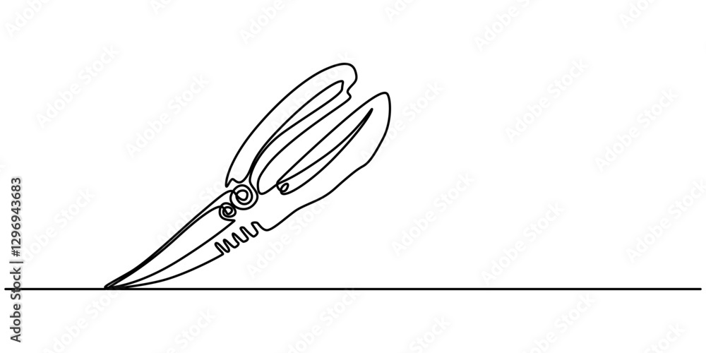 Gardening Hedge Trimmers Line Drawing with Editable Stroke and Color Elements, hedge clippers continuous one line drwing off white background, minimalist design concept pro style. vector illustration. Gardening Hedge Trimmers Line Drawing with Editable Stroke and Color Elements, hedge clippers continuous one line drwing off white background, minimalist design concept pro style. vector illustration.