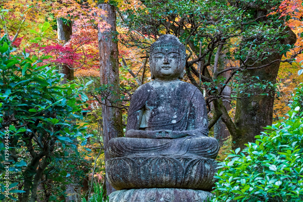Traditioneller japanischer Garten in Herbst, Japan Traditioneller japanischer Garten in Herbst, Japan