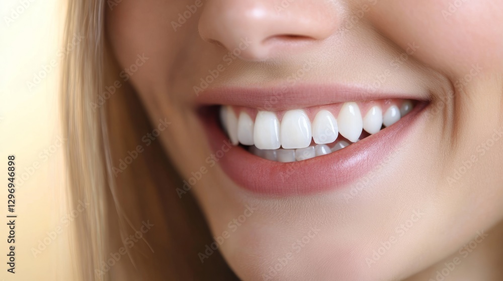 Obraz premium Bright smile showcasing clean, healthy teeth, radiating confidence and wellness. 