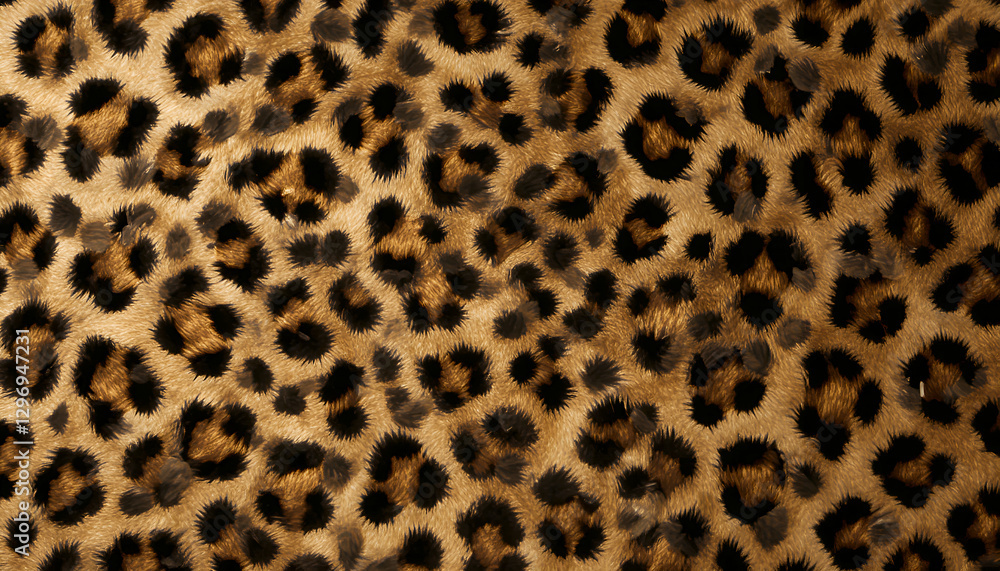 Fototapeta premium Leopard print background wallpaper with fur texture, cheetah print pattern design 