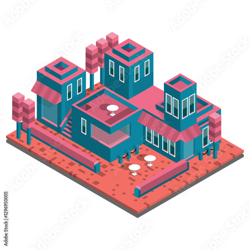 Isometric restaurant