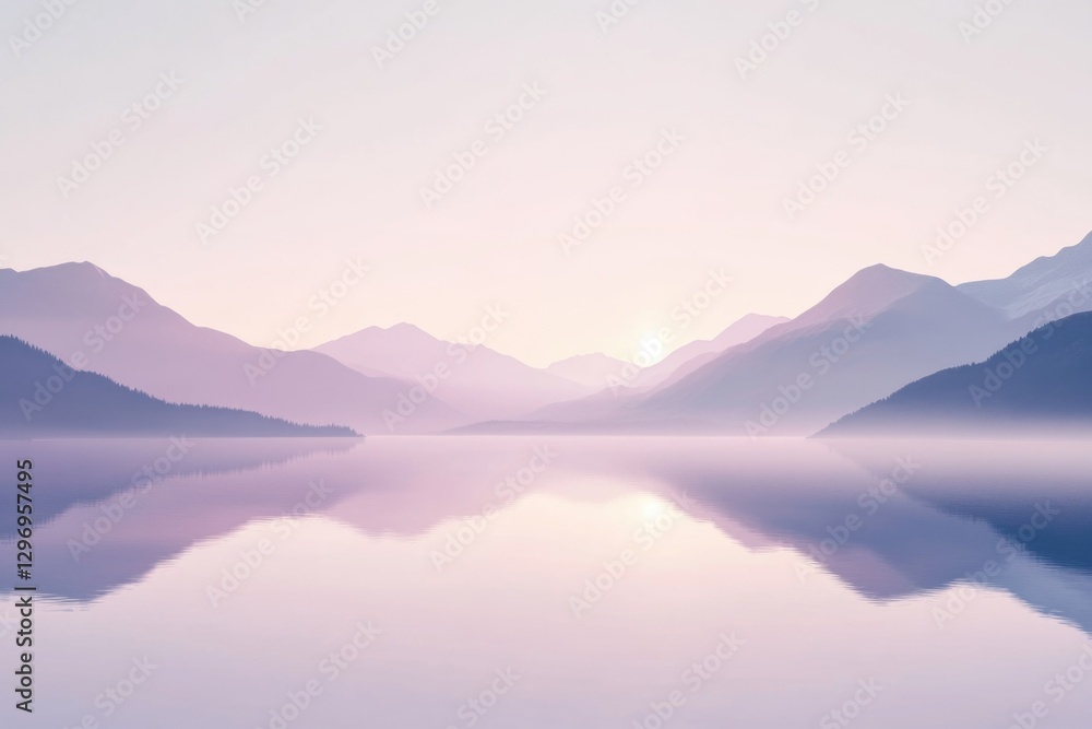 Fototapeta premium Mountain Lake Sunset