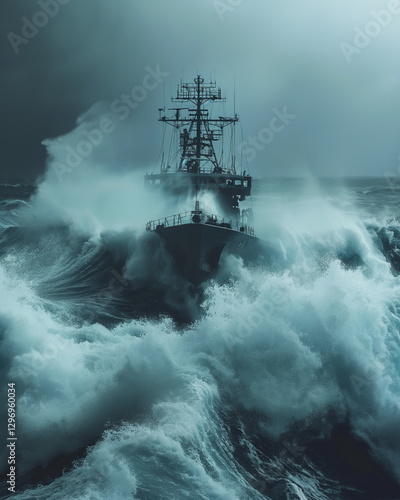 Wallpaper Mural A landing ship in stormy conditions the massive ve_008 Torontodigital.ca