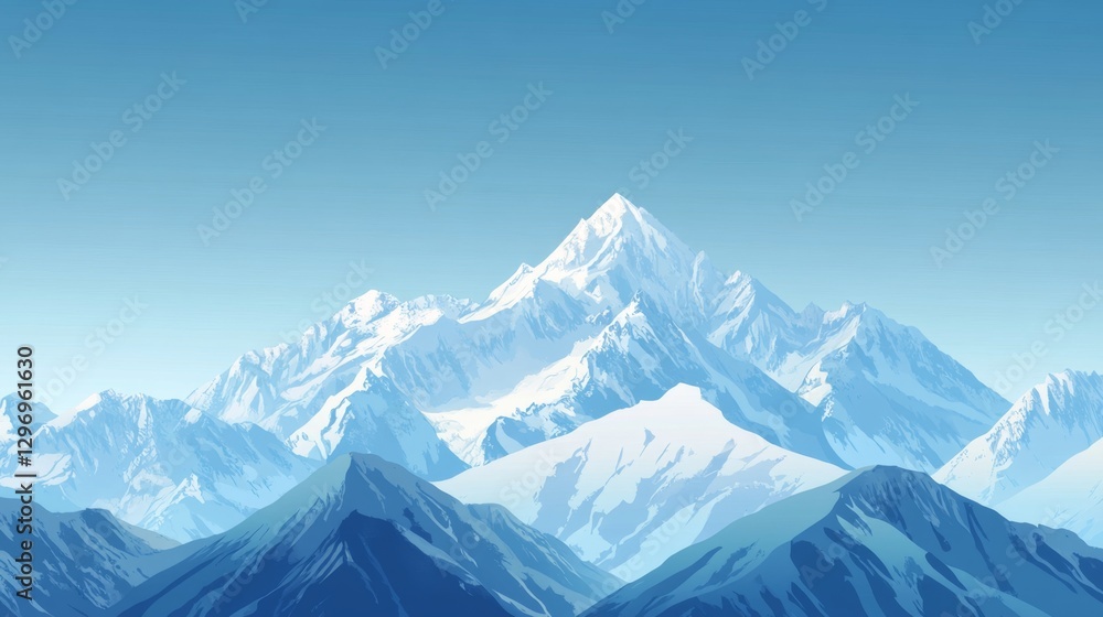 Majestic Snow-Capped Mountain Range Majestic Snow-Capped Mountain Range