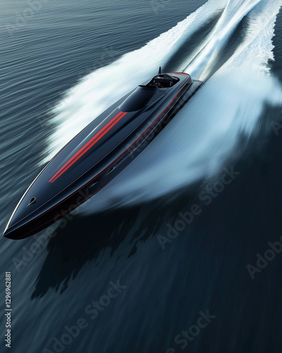 Wallpaper Mural A sleek single-row racing boat speeds through the _008 Torontodigital.ca