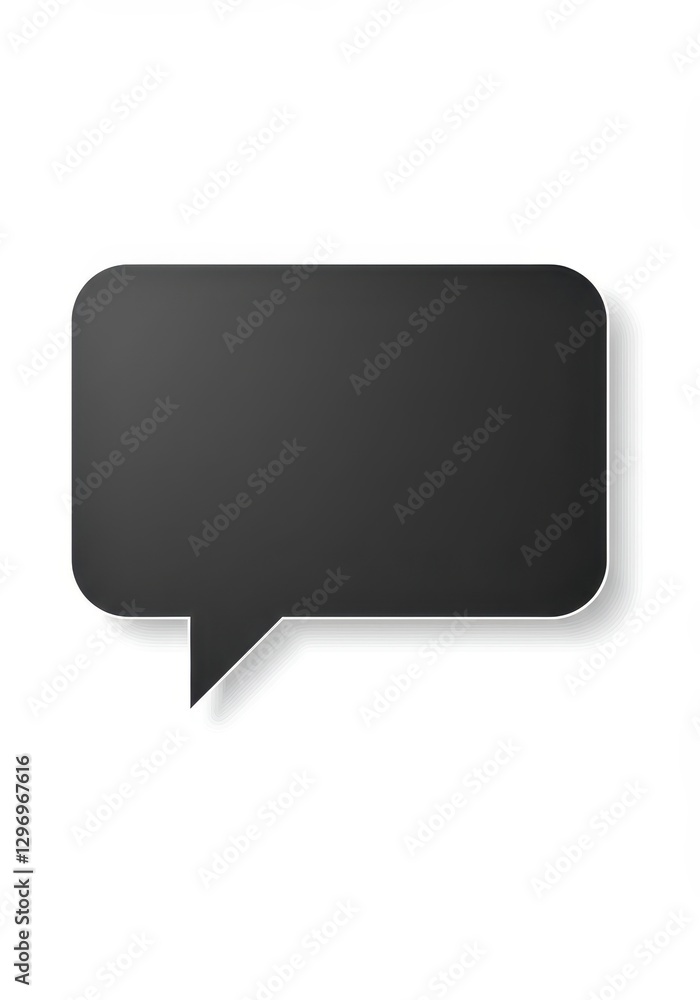 Dark Speech Bubble Graphic Design Element Dark Speech Bubble Graphic Design Element