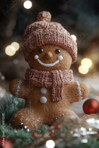 Wallpaper Mural Gingerbread Man Wearing Hat and Scarf Torontodigital.ca